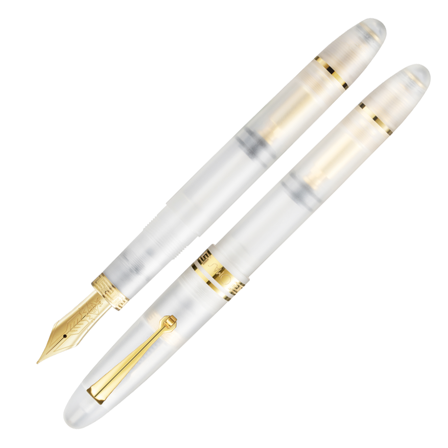 OMAS Ogiva Frosted Demonstrator Frosted w/Gold Trim - Fountain Pen w/14kt Gold Nib