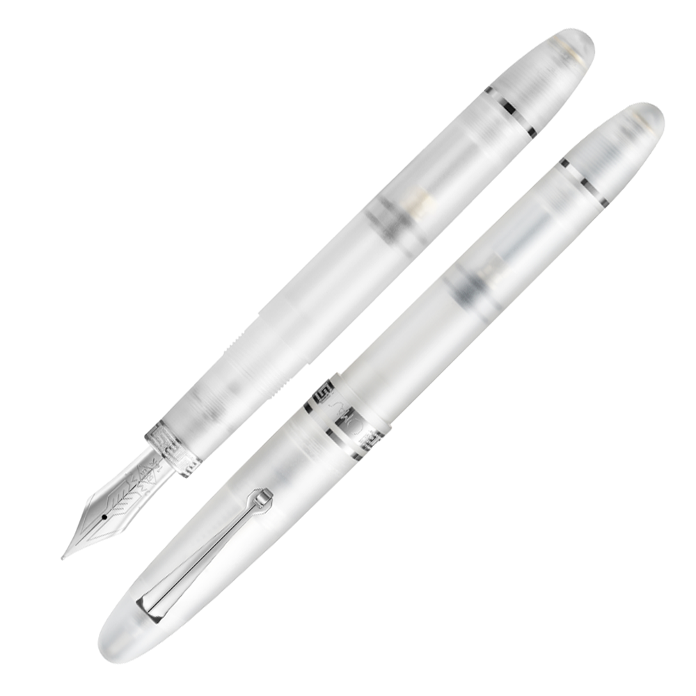 OMAS Ogiva Frosted Demonstrator Frosted w/Silver Trim - Fountain Pen w/14kt Gold NIb