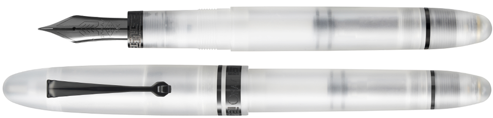 OMAS Ogiva Frosted Demonstrator Frosted w/Black Trim - Fountain Pen w/14kt Gold Nib