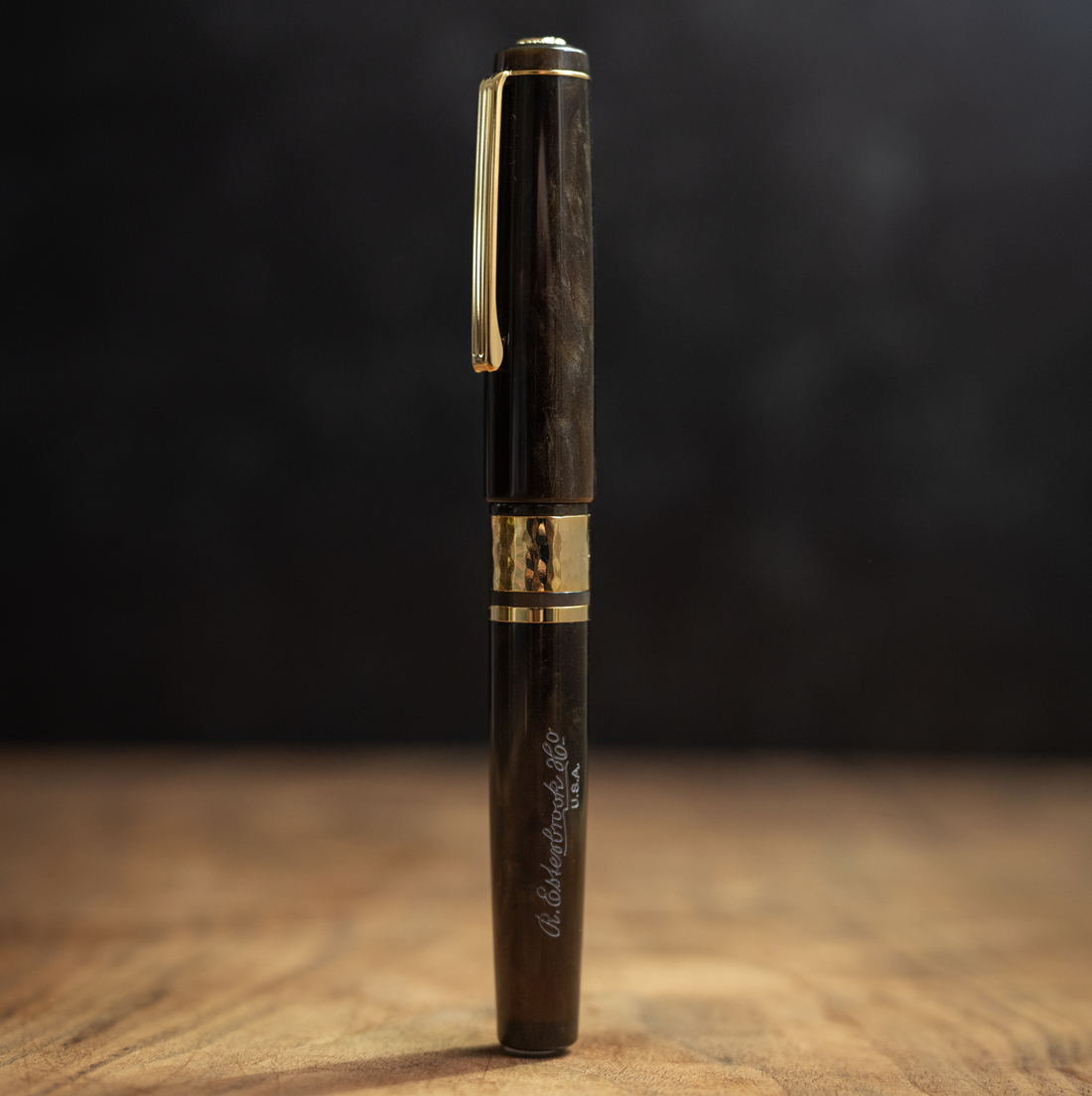 Model J Chatoyant Acrylic Pumpkin Latte Fountain Pen