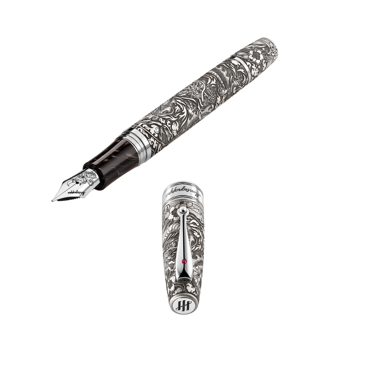 Montegrappa Imperial Year Of The Dragon Silver Limited Edition - Fountain Pen