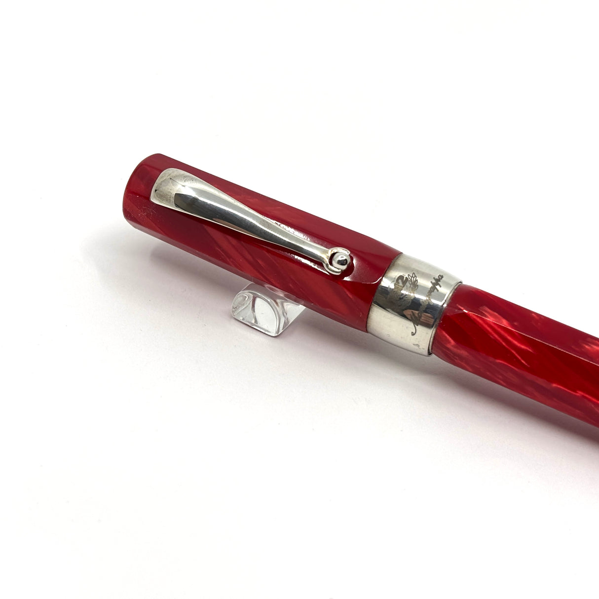 Montegrappa Symphony Lustrous Red Celluloid Octagonal Fountain Pen