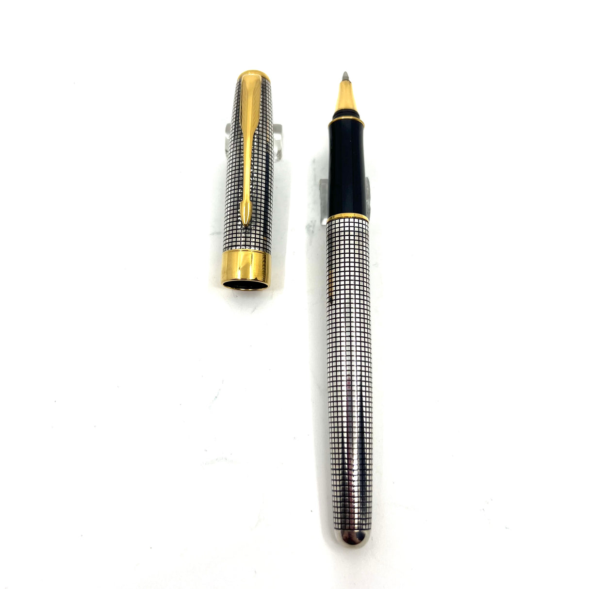 Parker Cisele Cross-Hatch Sterling Silver Rollerball (1996)