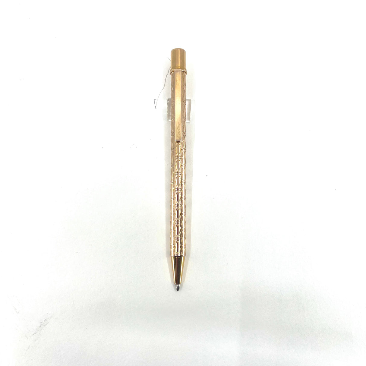 Cartier Must Ballpoint Pen with Gold-Plated "C" Logo Pattern