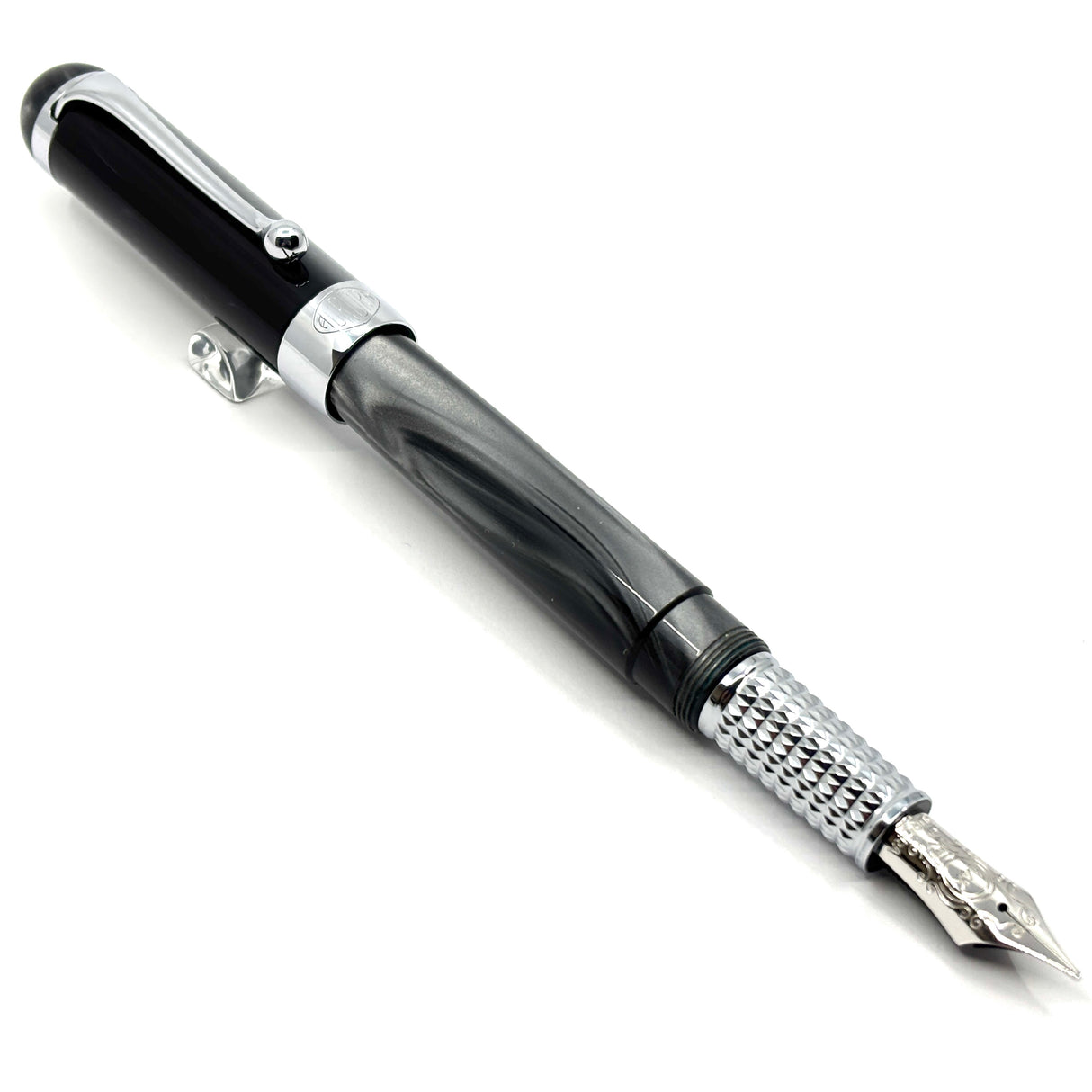 Aurora Alpha Tuscan Night Lustrous Charcoal Fountain Pen