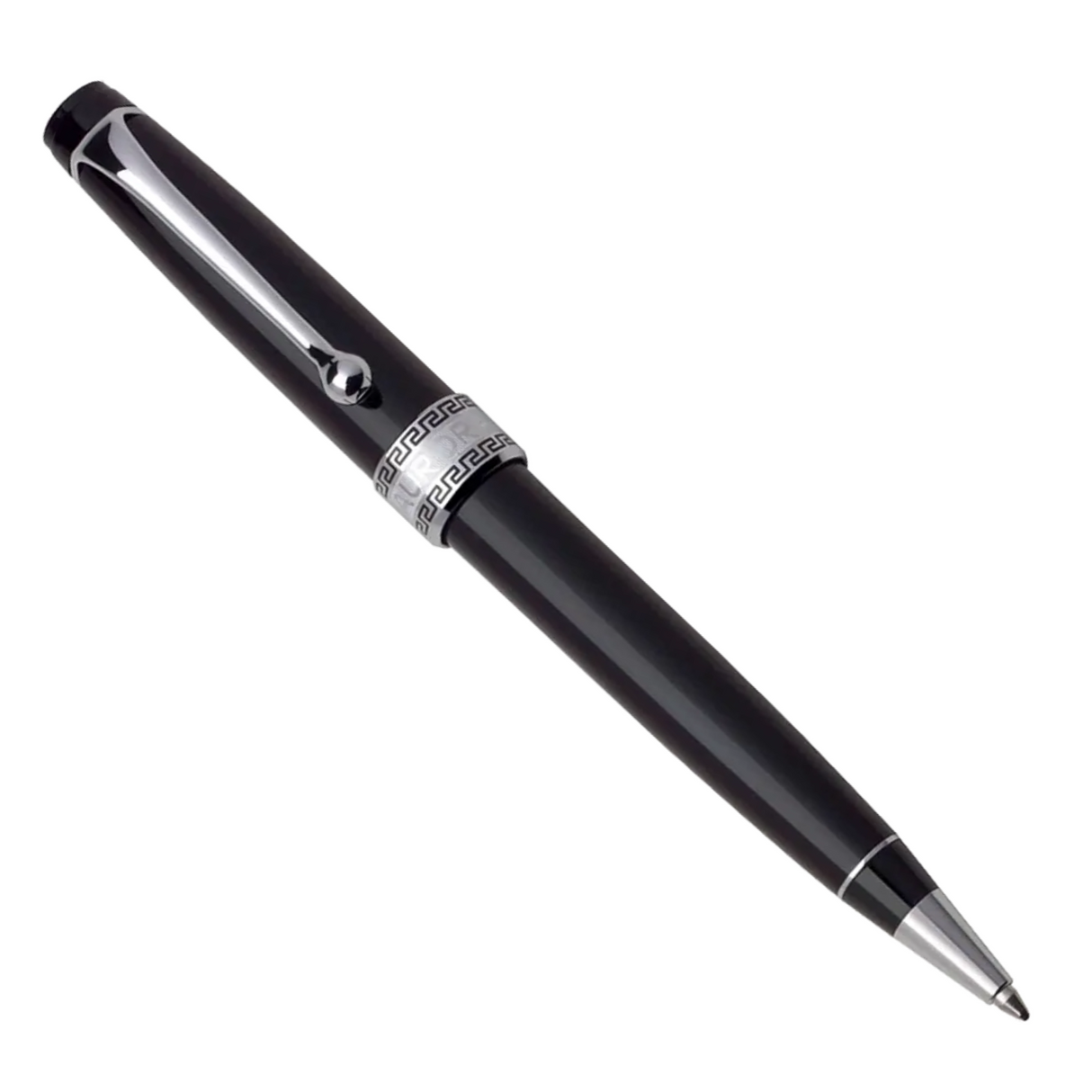 Aurora Optima Resin Black w/ Chrome Plated Trim Ballpoint