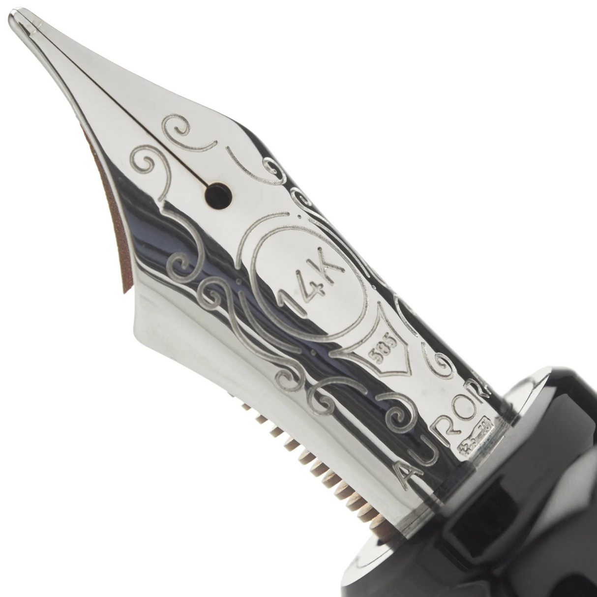 Aurora 88 Chrome Black Large w/ Chrome Cap Fountain Pen