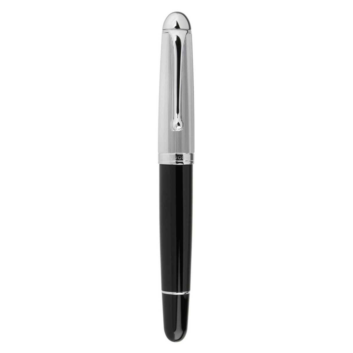 Aurora 88 Chrome Black Large w/ Chrome Cap Fountain Pen