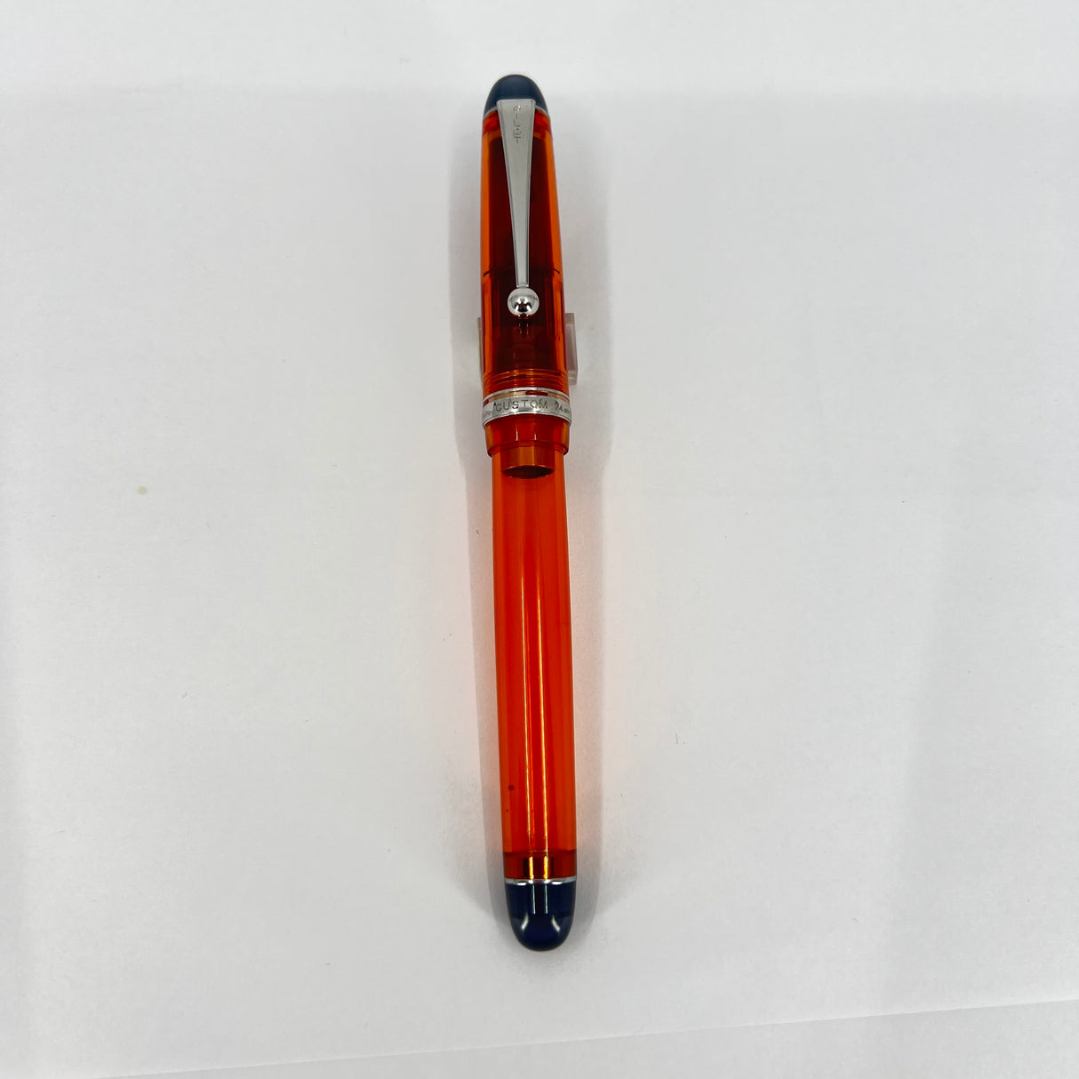 Pilot Custom 74 Orange Transparent Demonstrator Fountain Pen - Broad 14kt Gold Nib