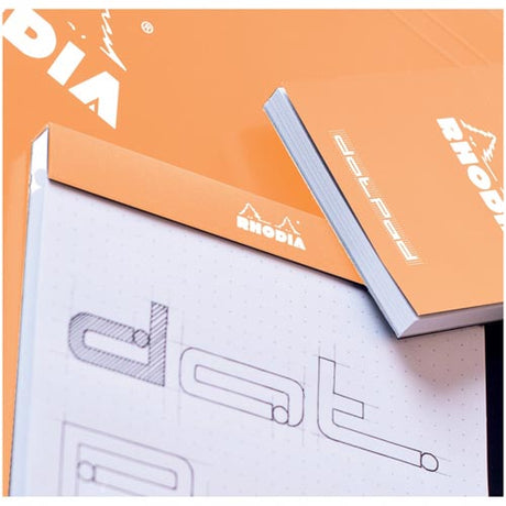 Rhodia Dot Grid Pads Orange Cover Dot Grid 6 in. x 8 1/4 in.