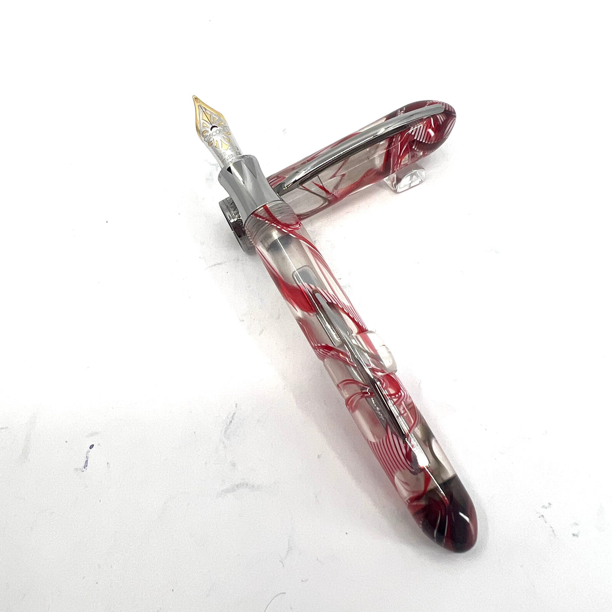 Visconti Millennium One Red Streaked Transparent Limited Edition Fountain Pen