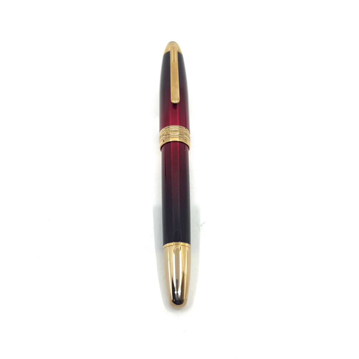 Montblanc Meisterstuck Solitaire Burgundy Lacquer Calligraphy LeGrand Fountain Pen - Firm Medium 18kt Gold Nib