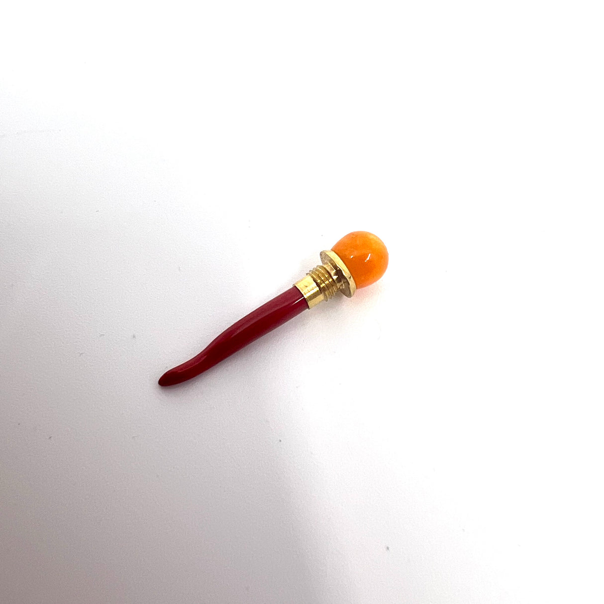 Delta Lucky Black/Orange Fountain Pen (aka WE)- Medium 14kt Gold Nib