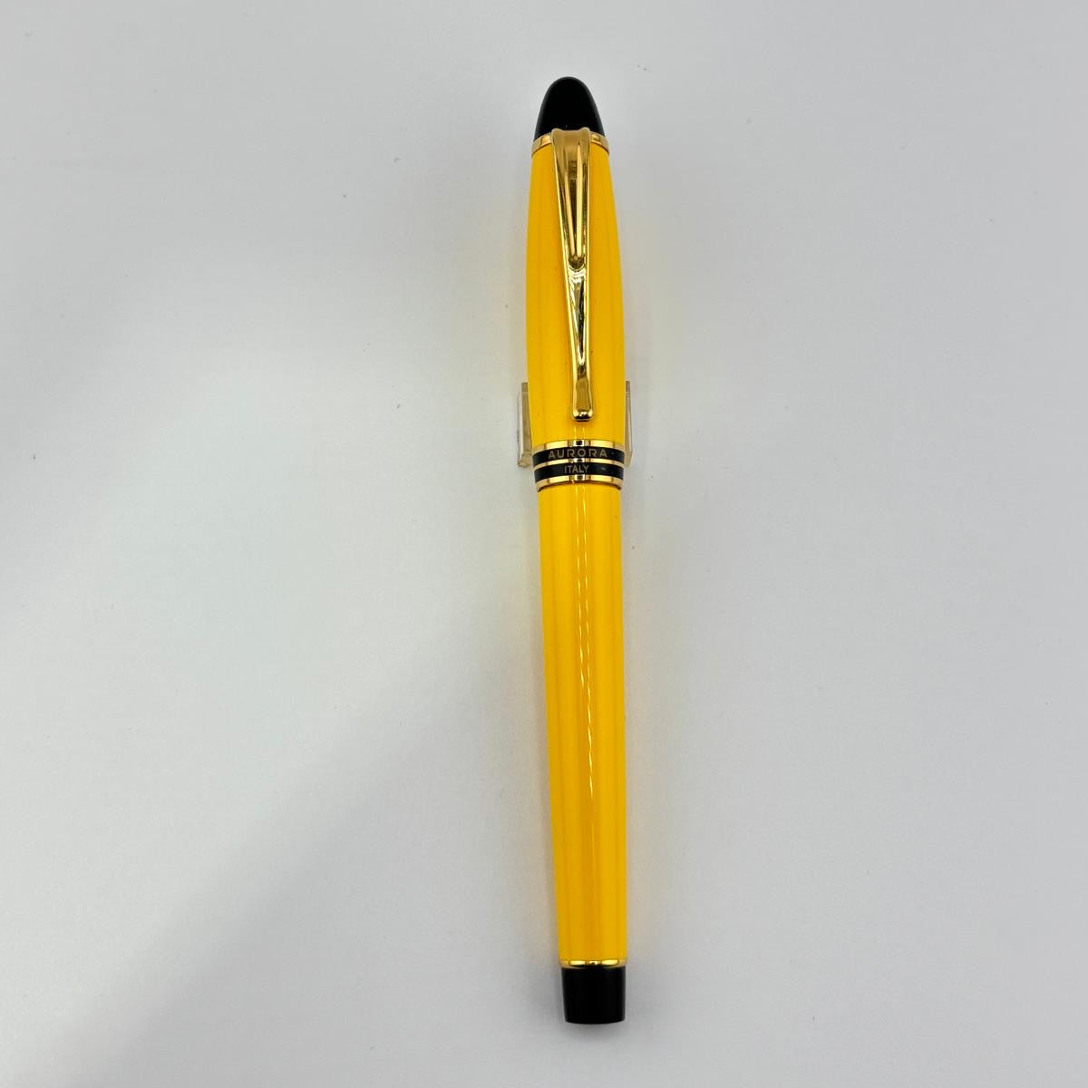 Aurora Ipsilon Resin Yellow Pen Set - Fountain Pen Rollerball and Ballpoint