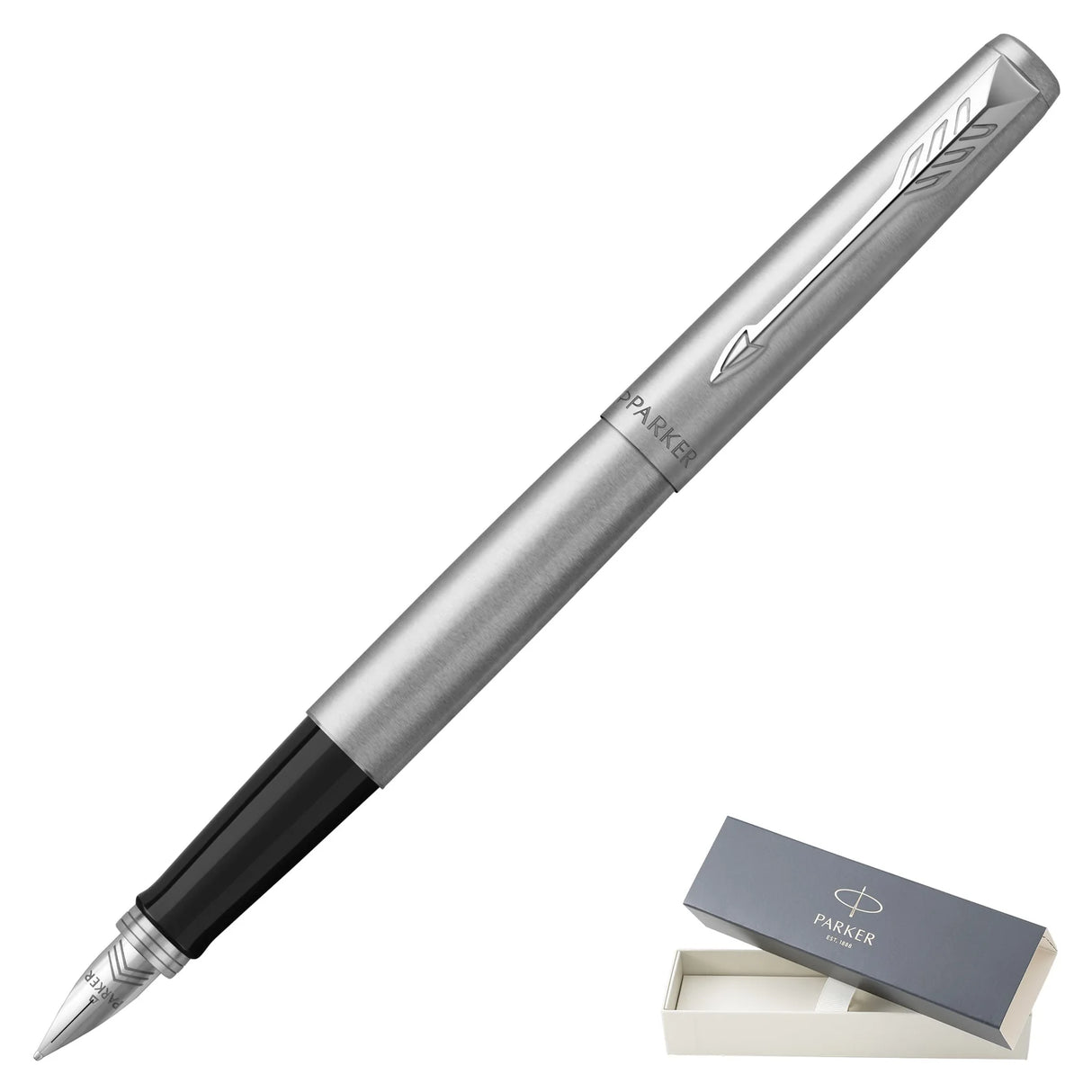 Parker Jotter Stainless Steel Chrome Trim Fountain Pen