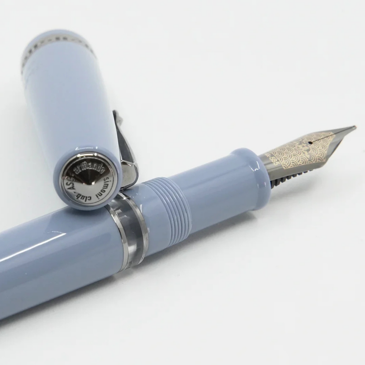 ASC Bologna Portofino Bespoke 2024 Blu Lavanda Ruthenium Trim - Fountain Pen