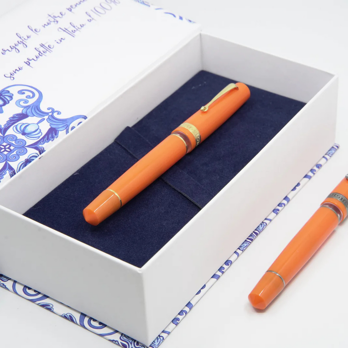 ASC Bologna Portofino Bespoke 2024 Arancio Gold Trim - Fountain Pen