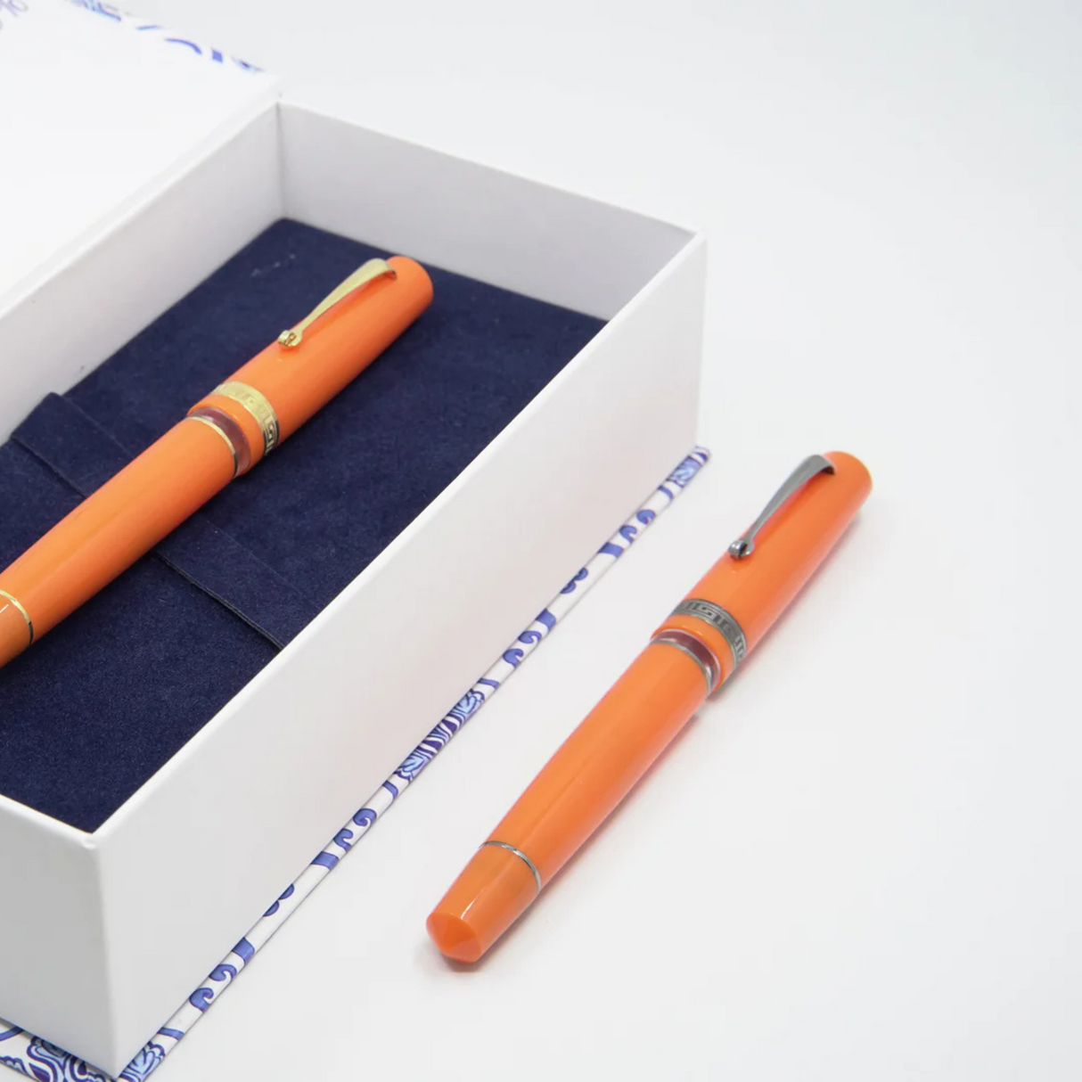ASC Bologna Portofino Bespoke 2024 Arancio Ruthanium Trim - Fountain Pen