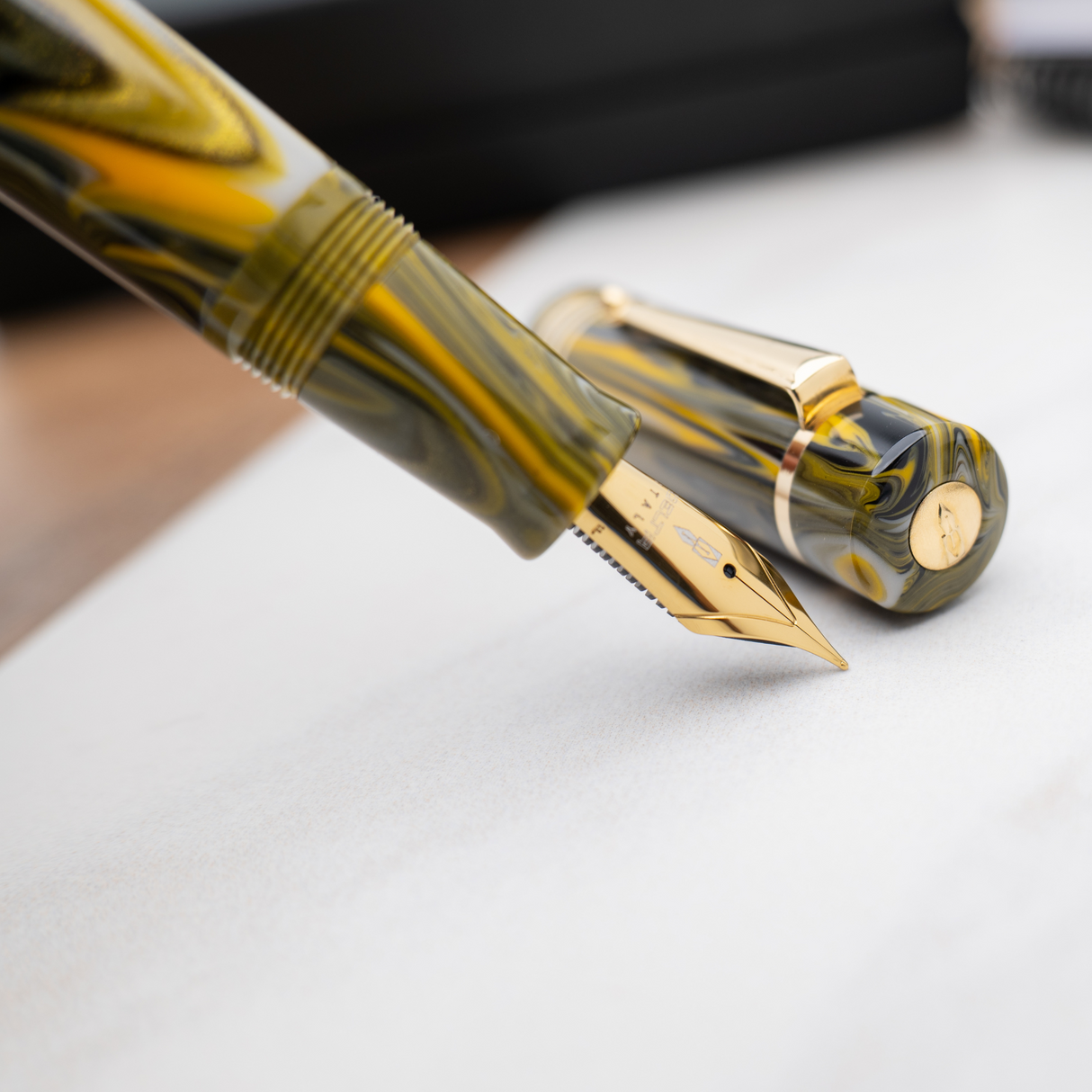 Delta Neo Gallery Marigold Gold Trim Fountain Pen