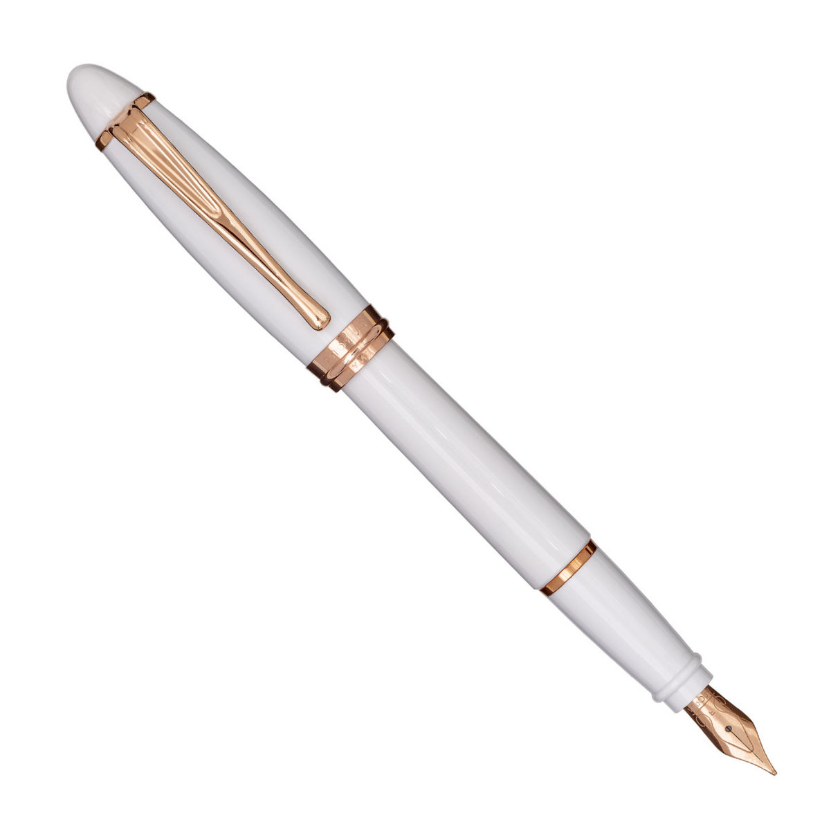 Aurora Ipsilon Winter White Seasons Rose Gold Trim Fountain Pen Hospital