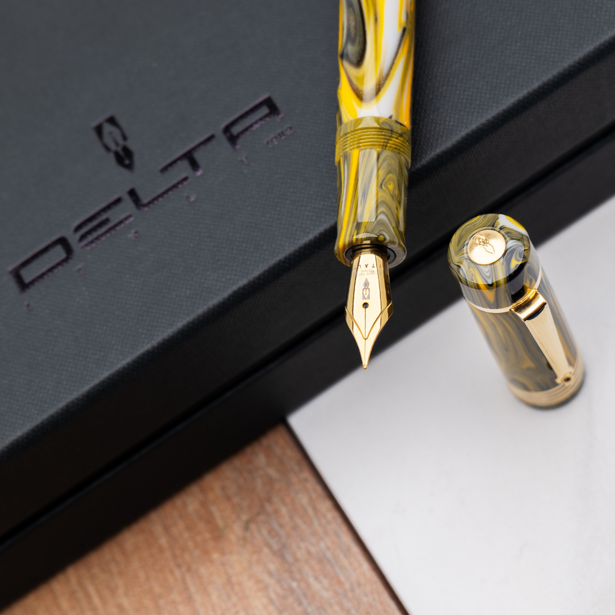 Delta Neo Gallery Marigold Gold Trim Fountain Pen