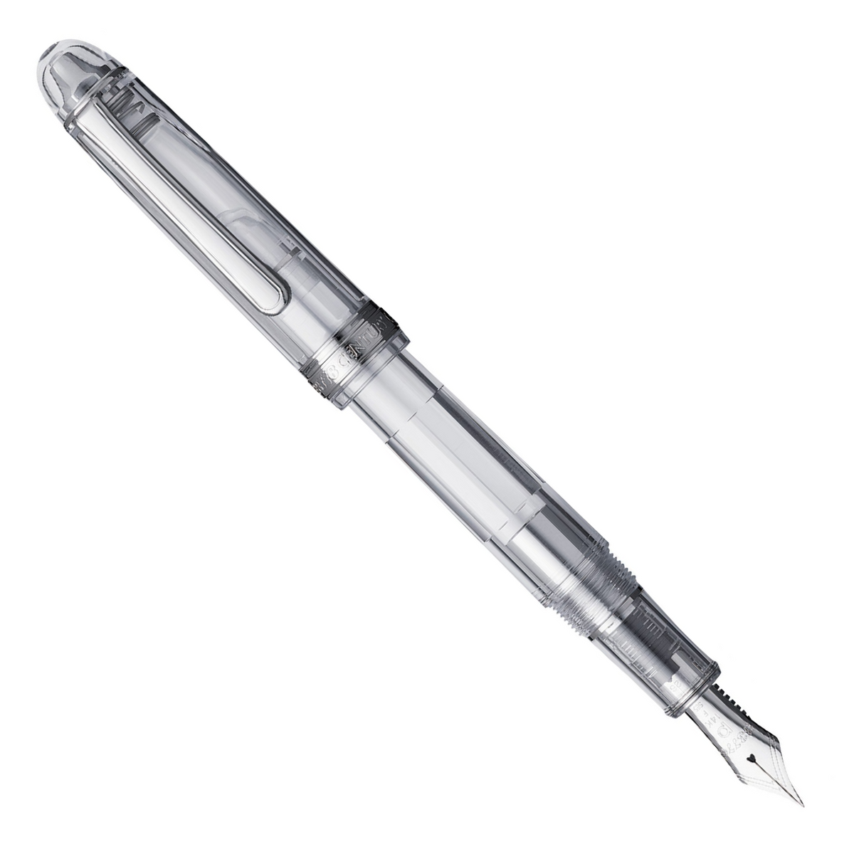 Platinum 3776 Century Clear Oshino Demonstrator Rhodium Plated