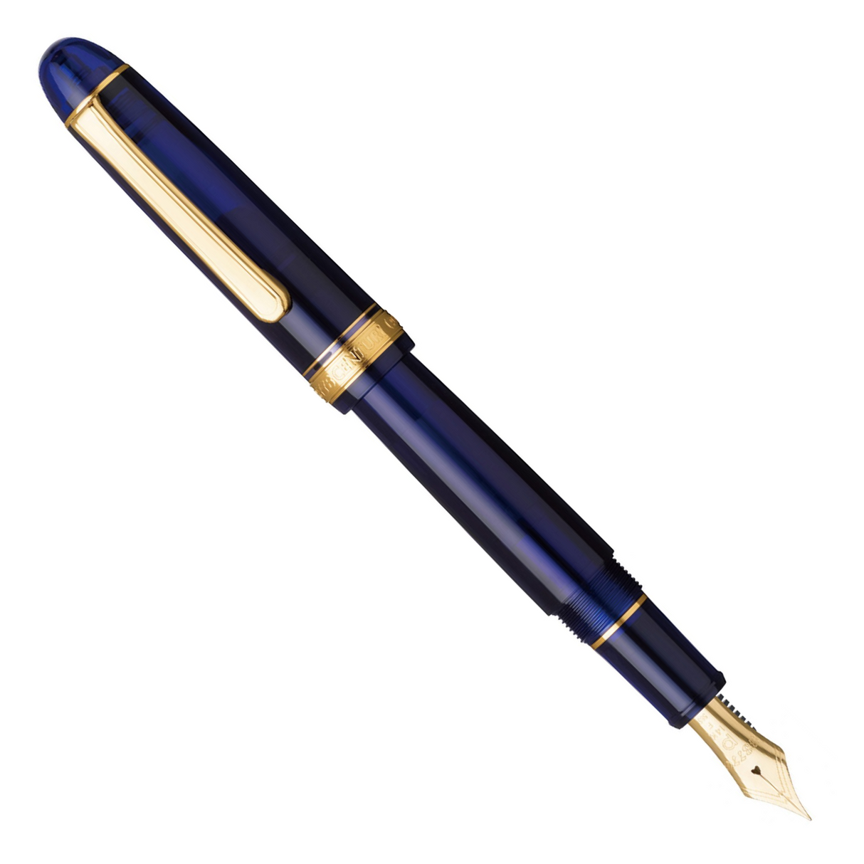 Platinum 3776 Century Chartres Blue Gold Trim - Fountain Pen