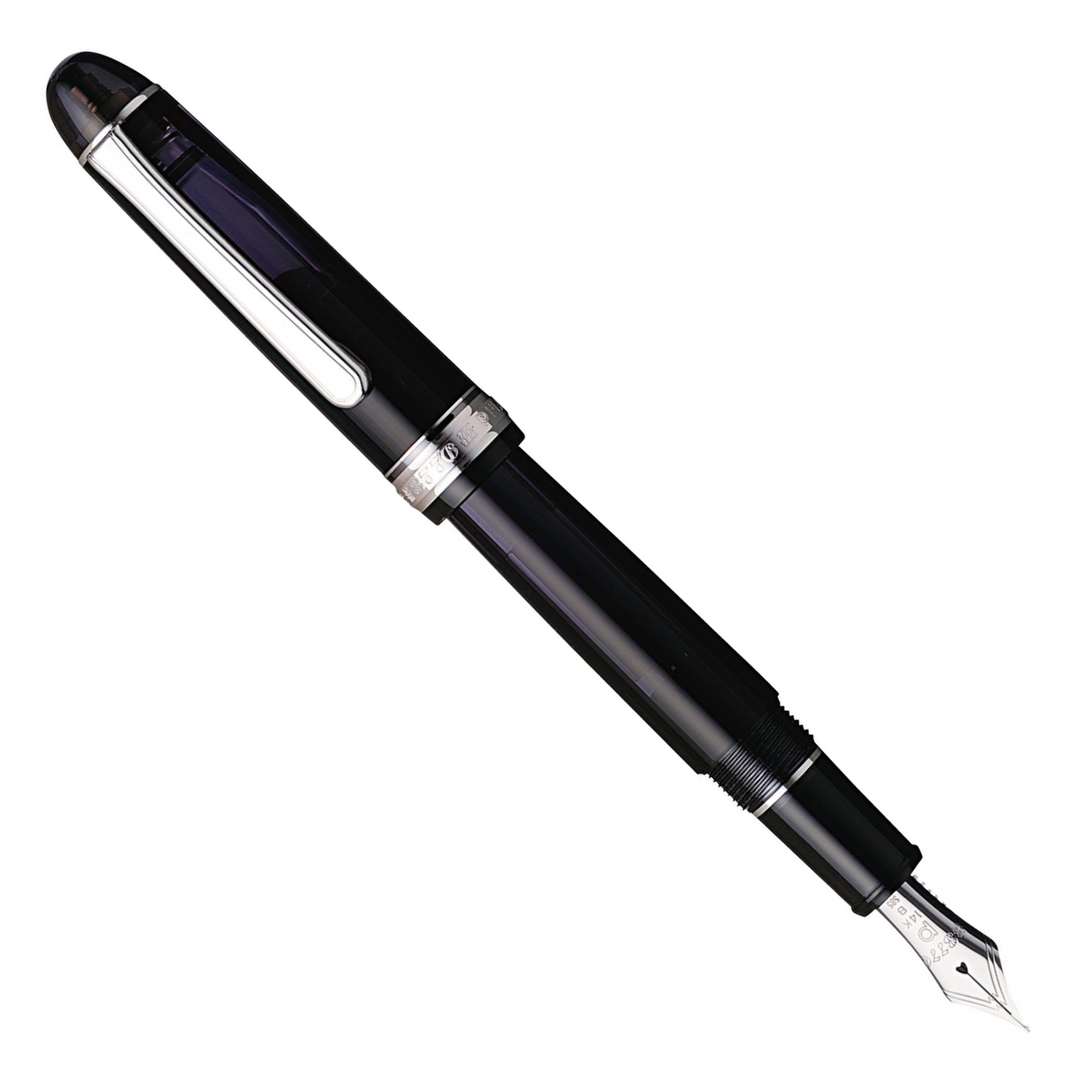 Platinum 3776 Century Black Diamond Rhodium Trim - Fountain Pen