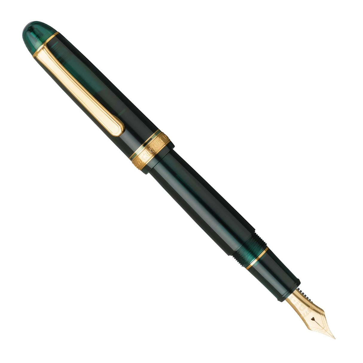 Platinum 3776 Century Laurel Green Gold Trim - Fountain Pen