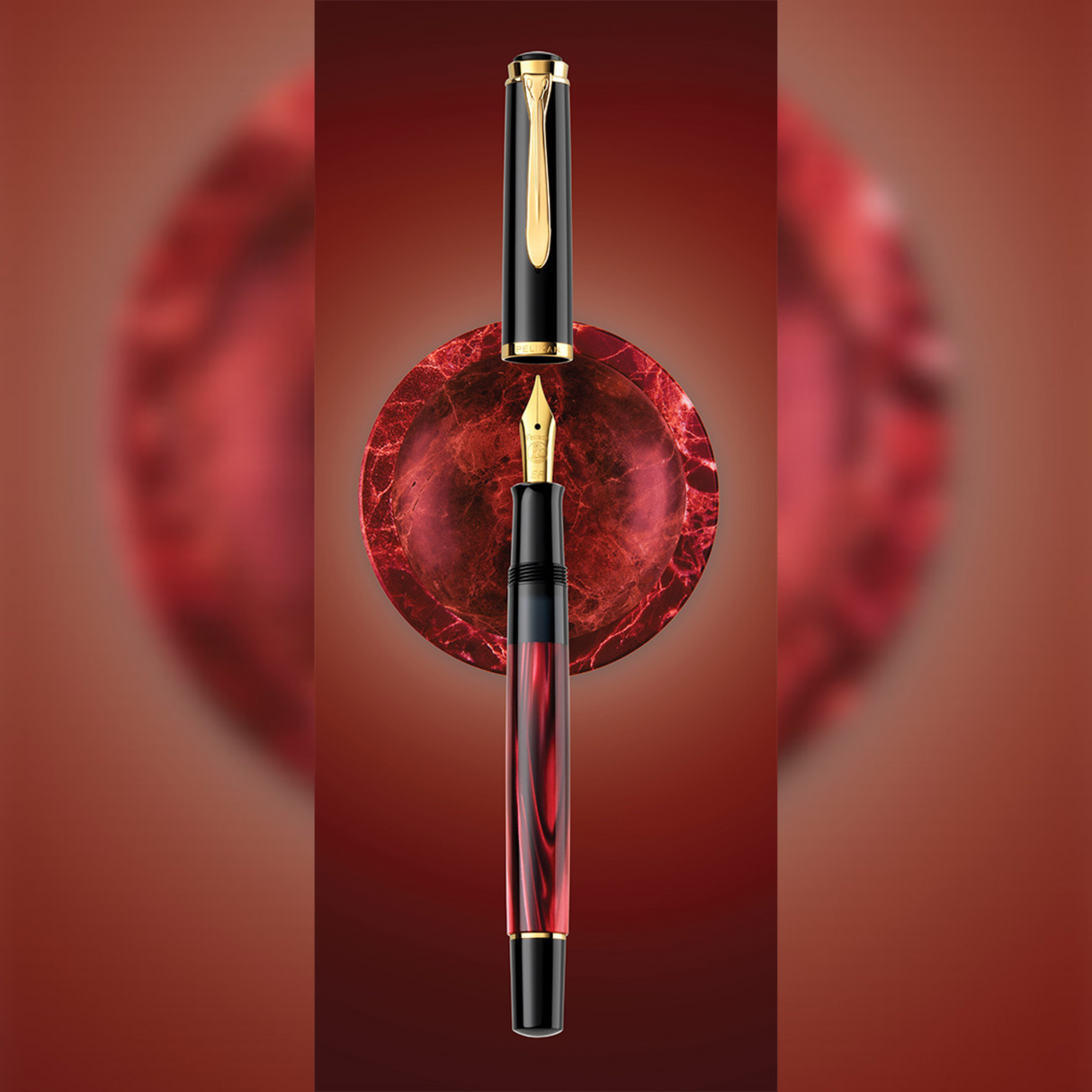 Pelikan M200 Red Marbled Limited Edition - Fountain Pen