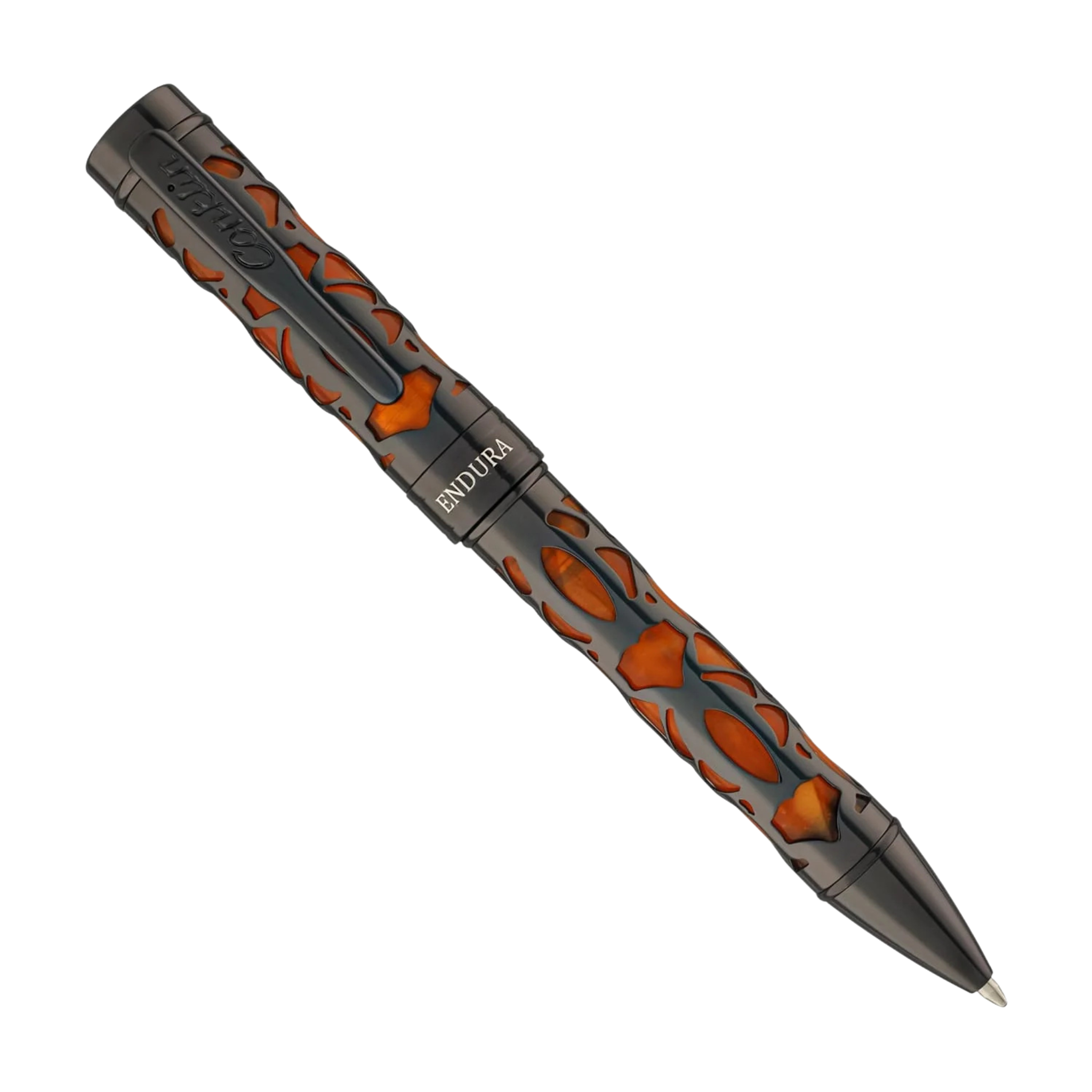 Conklin Endura Deco Crest Gunmetal & Orange Ballpoint