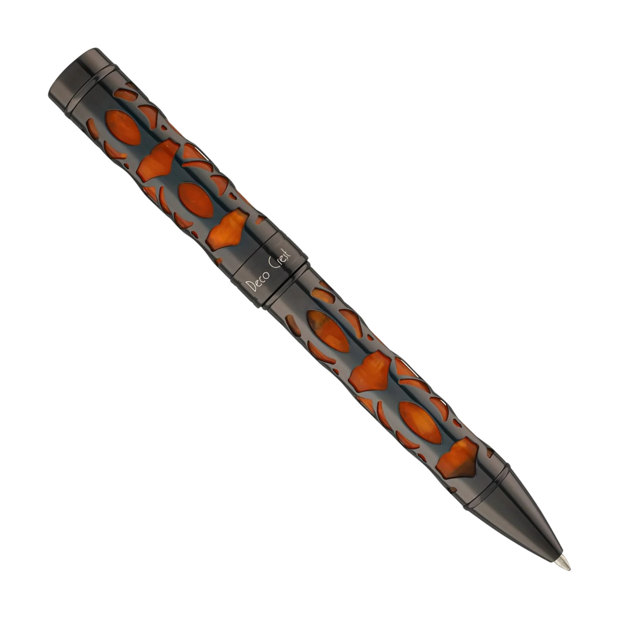 Conklin Endura Deco Crest Gunmetal & Orange Ballpoint