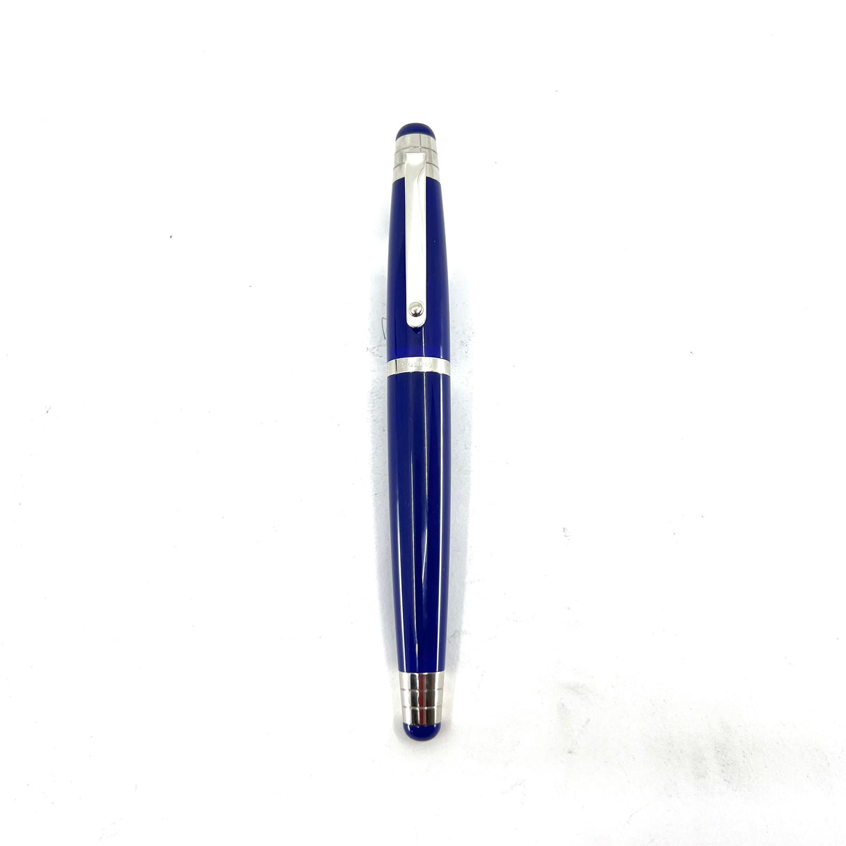 Signum (Italy) Royal Blue Fountain Pen - Broad Stub-like 18kt Gold Nib