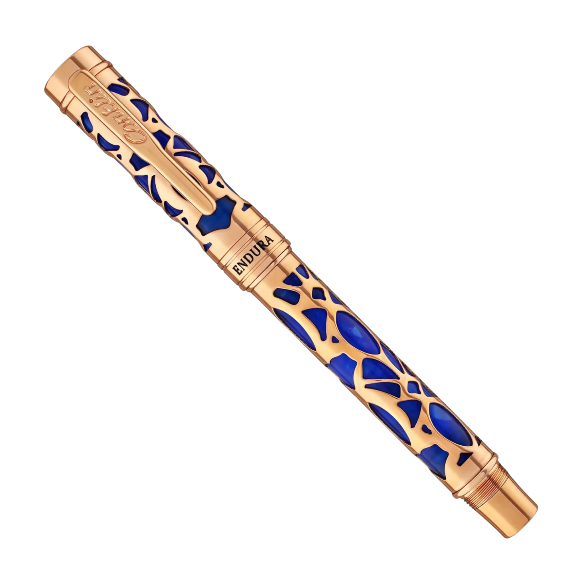 Conklin Endura Deco Crest Blue & Rose Gold Rollerball