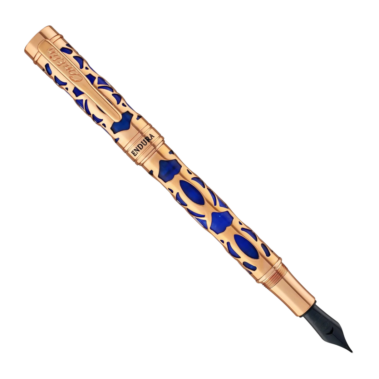 Conklin Endura Deco Crest Blue & Rose Gold Fountain Pen