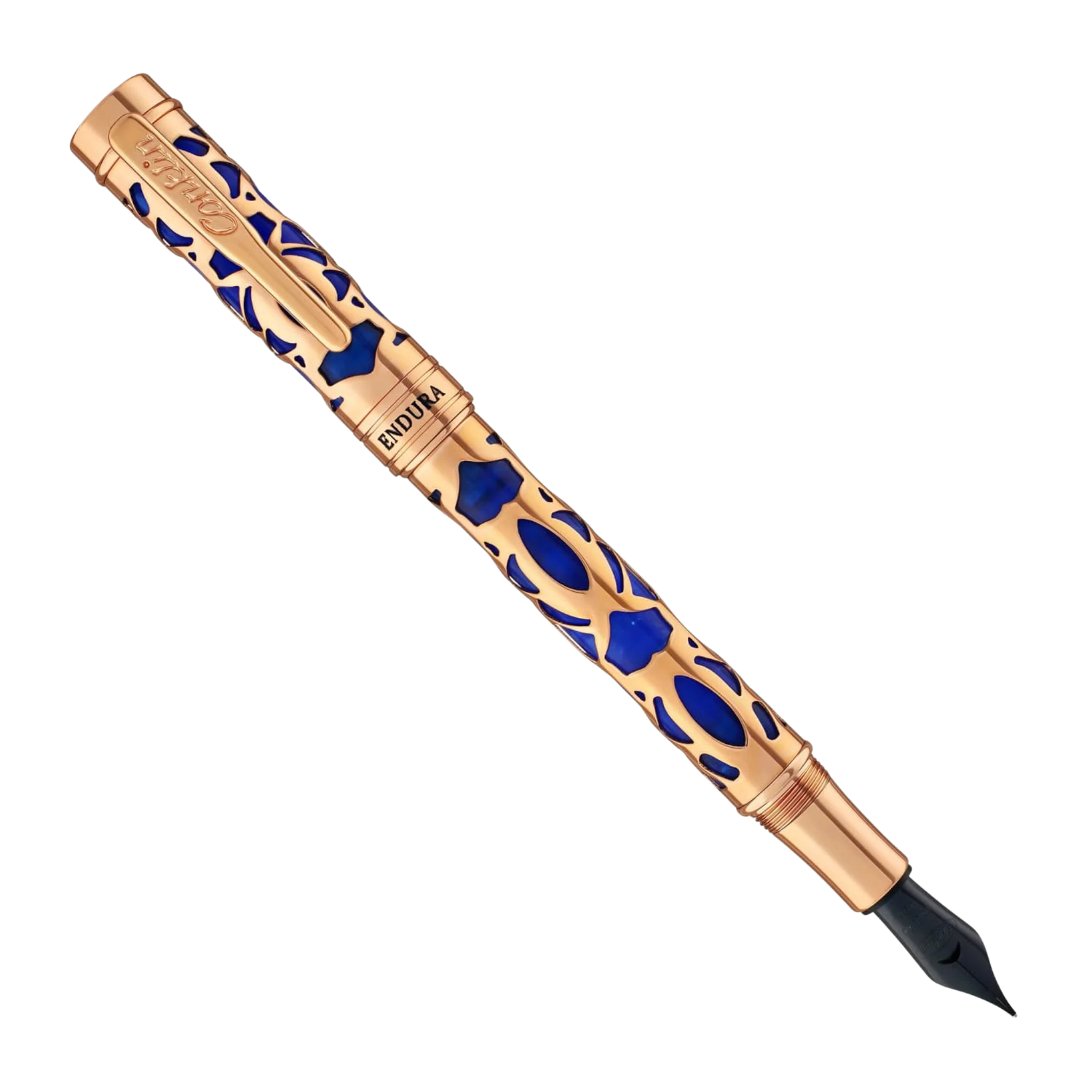 Conklin Endura Deco Crest Blue & Rose Gold Fountain Pen