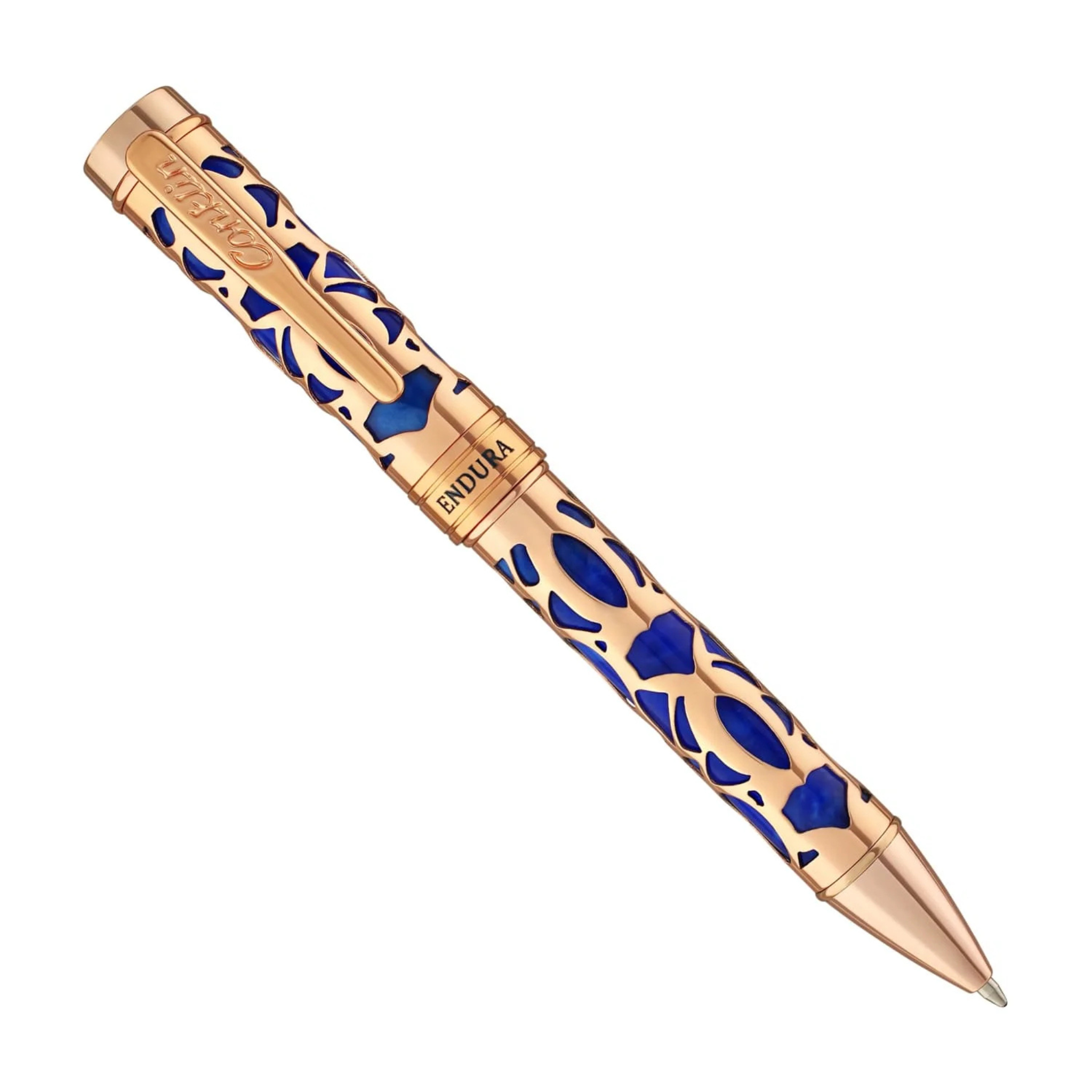 Conklin Endura Deco Crest Blue & Rose Gold Ballpoint