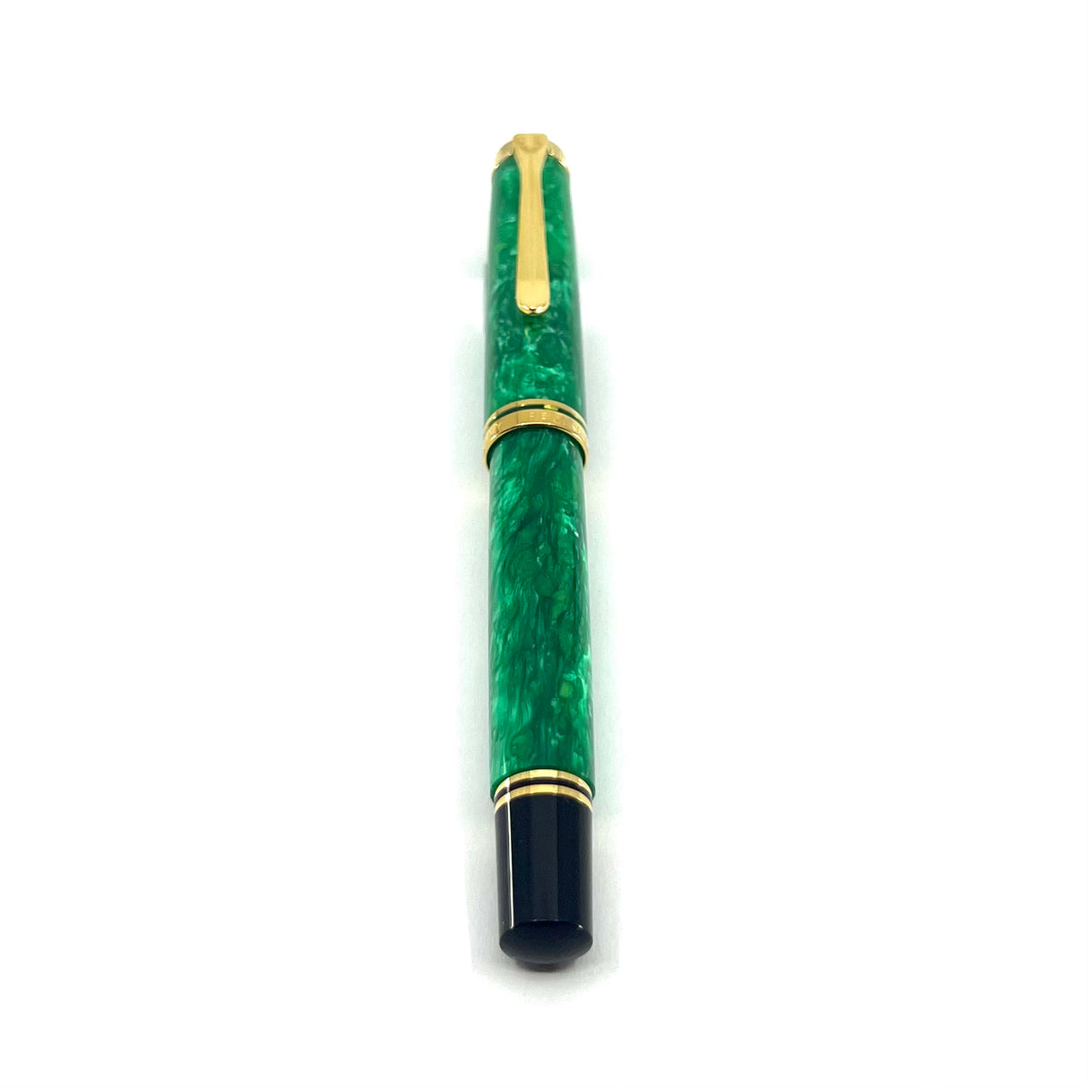 Pelikan Souveran M600 Marbled Vibrant Green Special Edition Fountain Pen - Fine 14kt Gold Nib