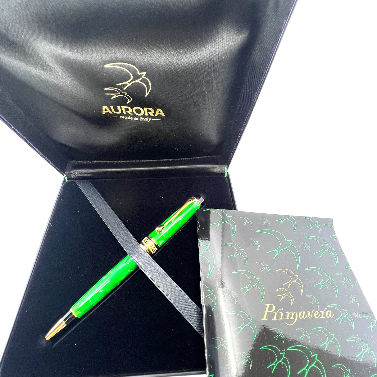 Aurora Verde e Oro Primavera Ballpoint Pen Limited Edition circa 2004