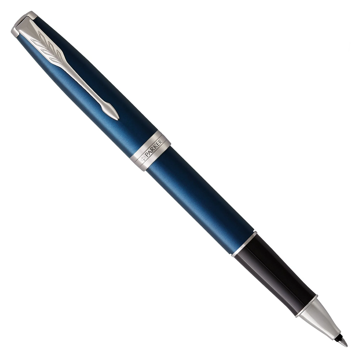 Parker Sonnet Classic Blue Satined Chrome Trim Rollerball