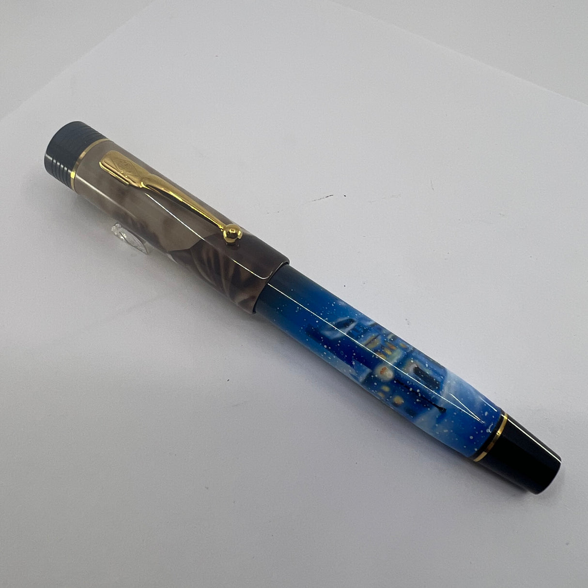 Conway-Stewart UK Charles Dickens "A Christmas Carol" Limited Edition Hand Painted Fountain Pen   -  Fine 18kt Gold Nib  - Number 1 of Only 8 Pens Made (2006)!!!