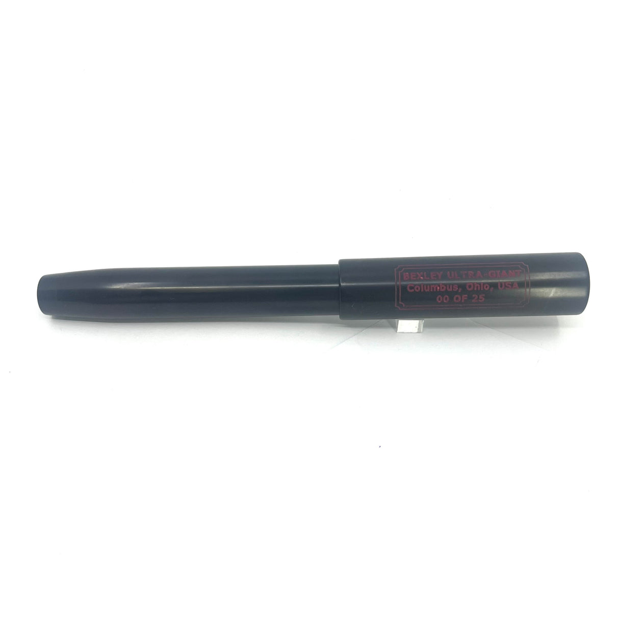Bexley ULTRA GIANT Limited Edition Black Ebonite Fountain Pen with a Companion Orange Fountain Pen Hidden Inside - Oversized Medium 14kt Gold Nib - Number 00 of 25 that were sold to the Public