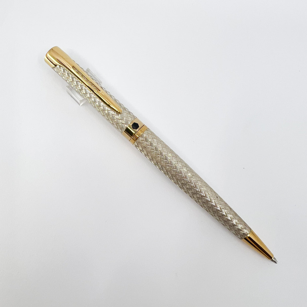 Waterman L'Etalon Beautiful Sterling Silver Basket Weave Design Ballpoint Pen