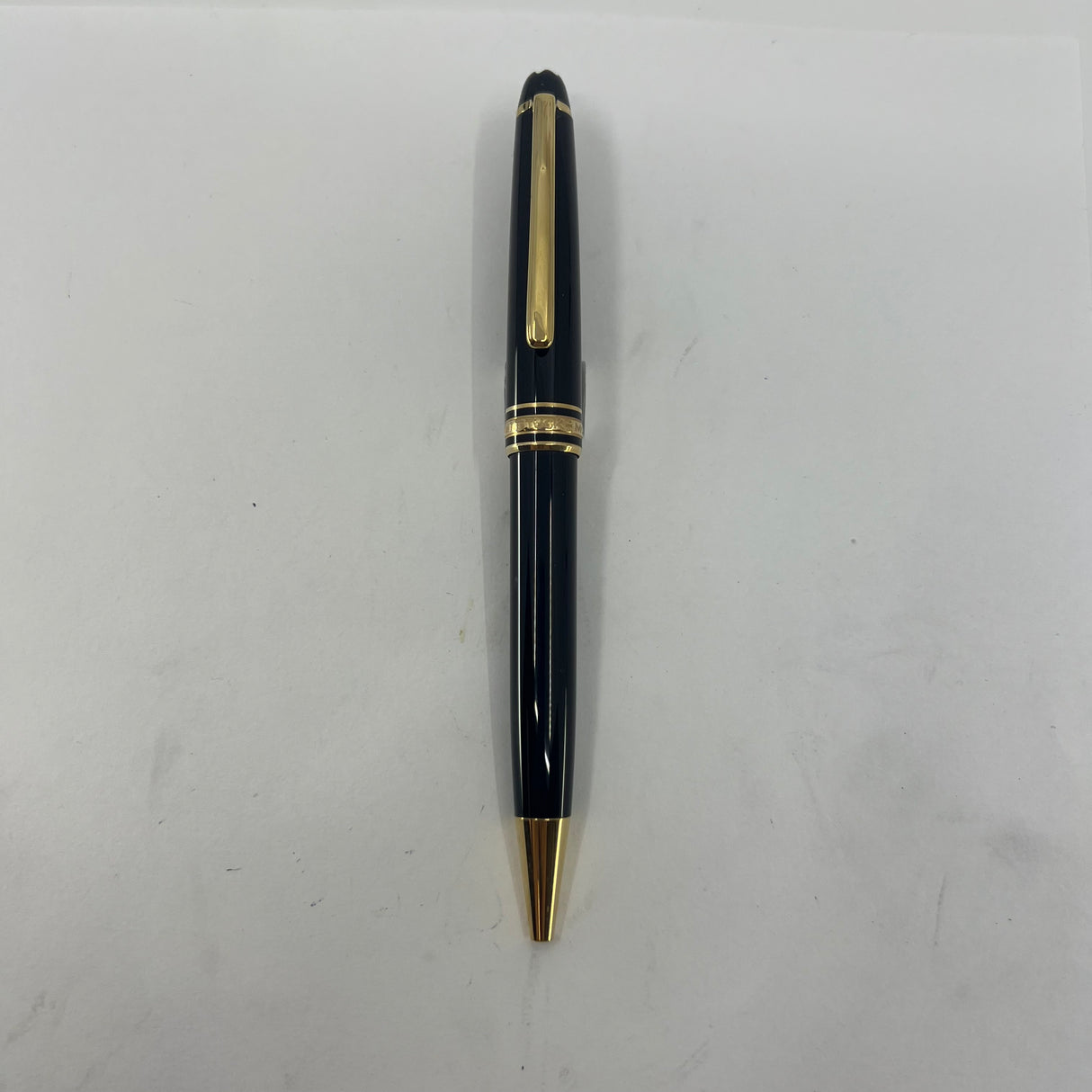 Montblanc Meisterstuck Classique #164 Black Resin Ballpoint Pen - Gold-Plated Trim