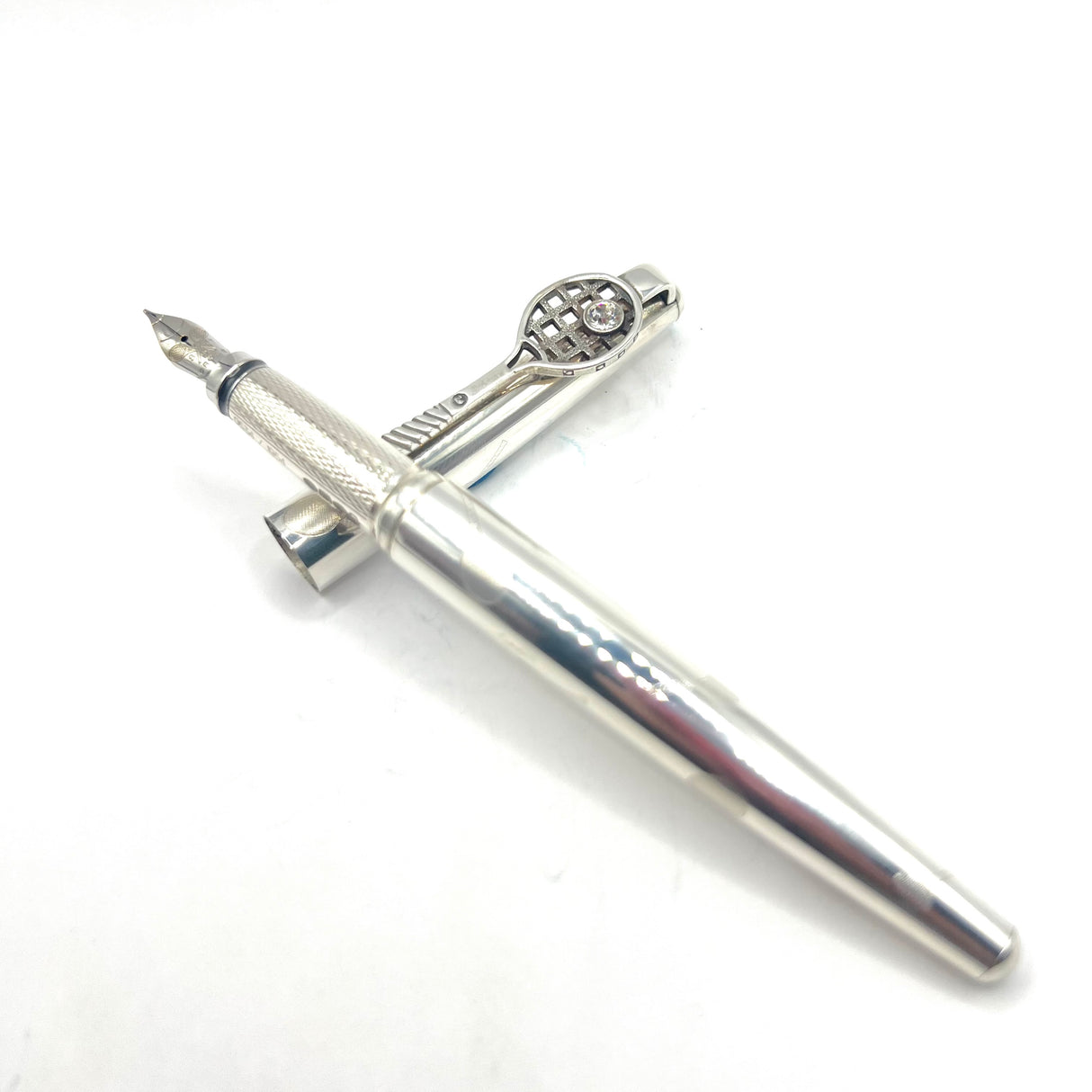 Cross Tennis Hall of Fame Sterling Silver Limited Edition Fountain Pen - Medium 18kt Gold Nib