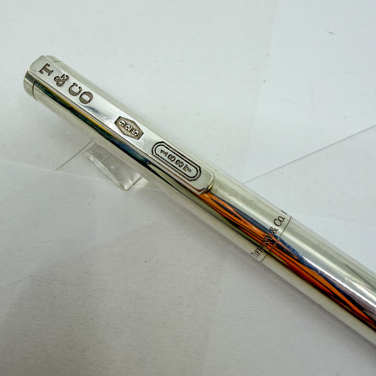 Tiffany & Co. Hefty Large Sterling Silver Ballpoint Pen in Plain Pattern - Circa 1990s