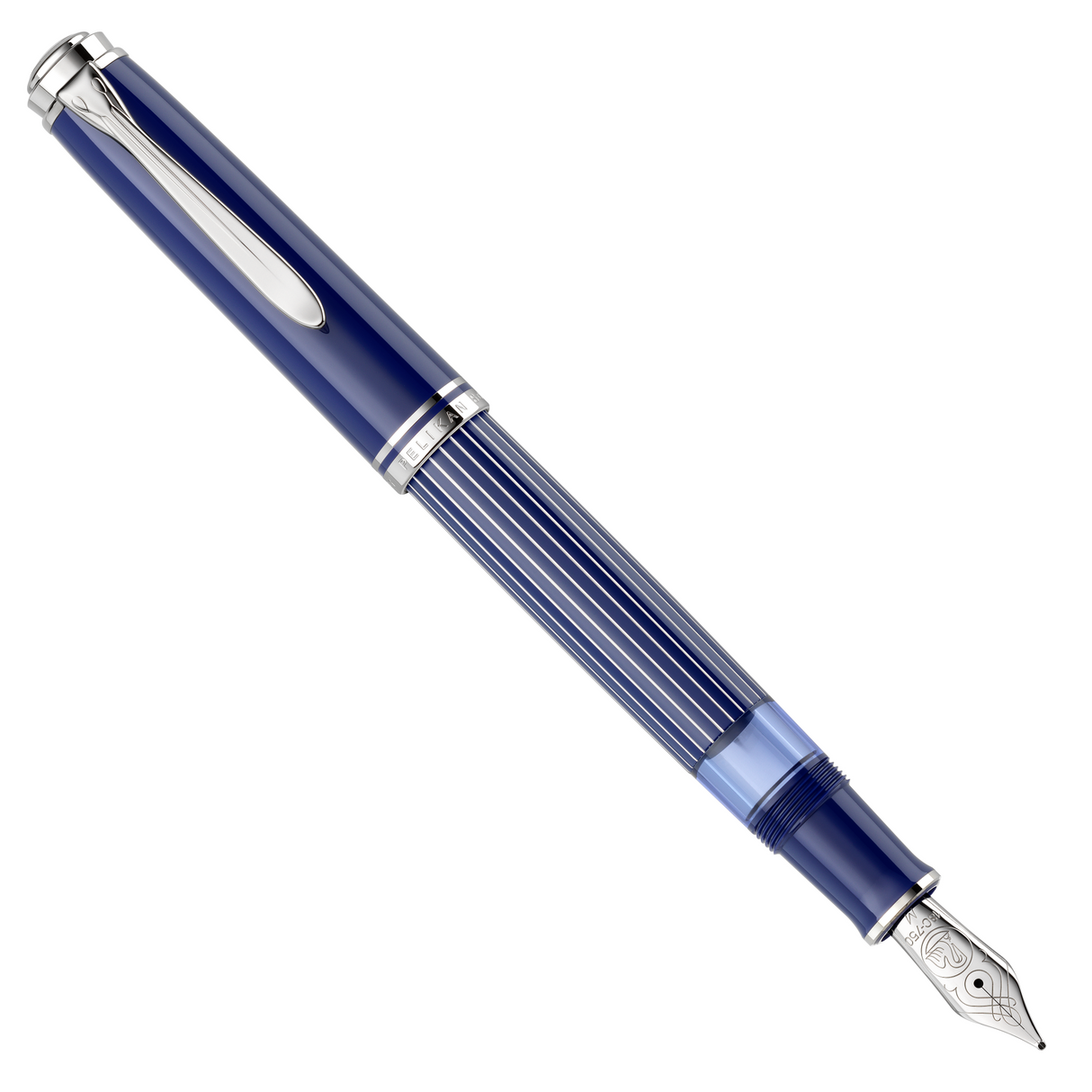 Pelikan Souveran M815 Metal Striped Blue Limited Edition Fountain Pen