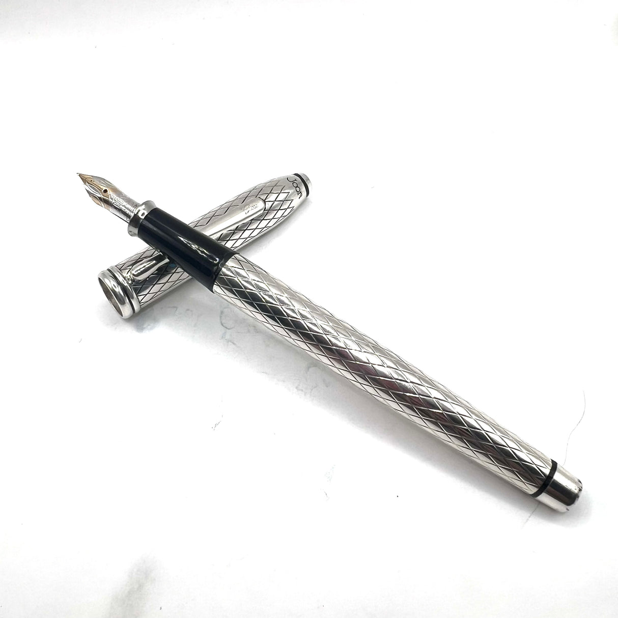 Cross Townsend Sterling Silver Fountain Pen - Made for 25th Anniversary of Joon Pens(NYC)- Fine 18kt Gold Nib