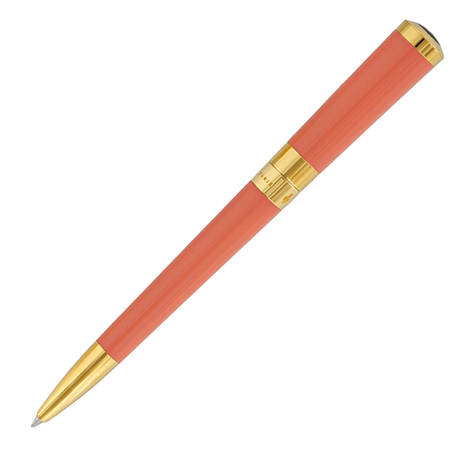 S.T. Dupont Liberte Ballpoint Coral Lacquer w/Gold Trim - Ballpoint