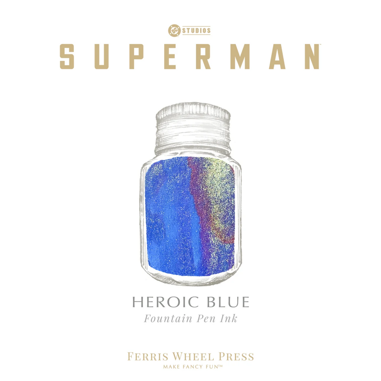 Ferris Wheel Press Superman Heroic Blue 10ml Ink